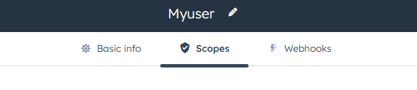Scopes tab