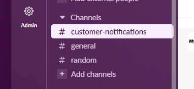 Where the channel name lives