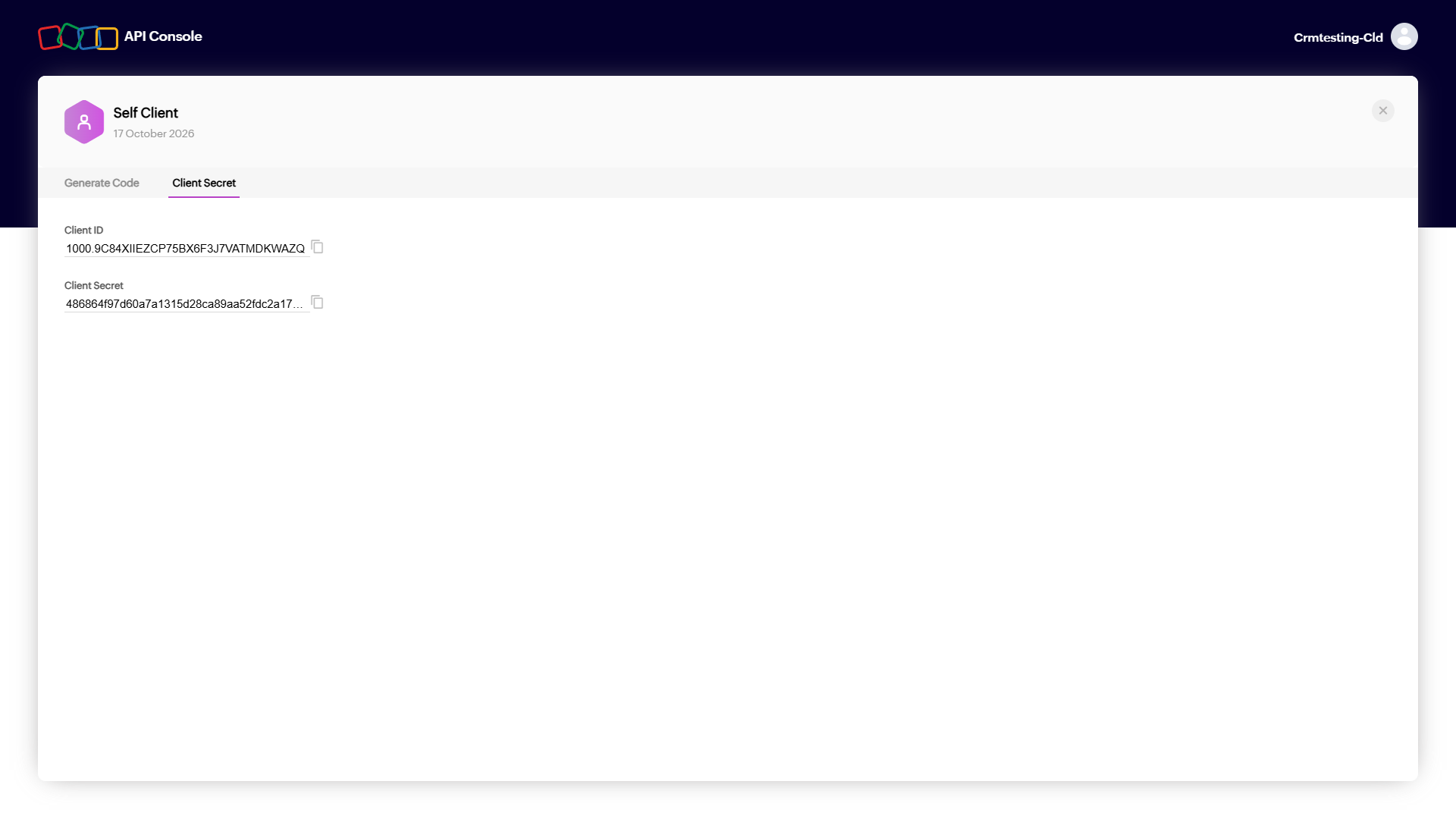 Client ID and Client Secret